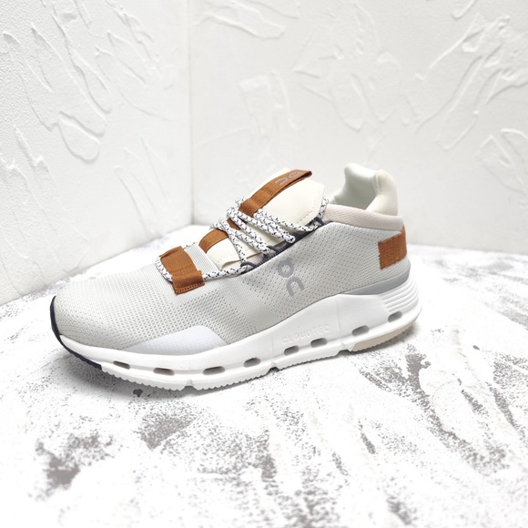 On Running White and Brown Sneakers - Picture 5 of 10